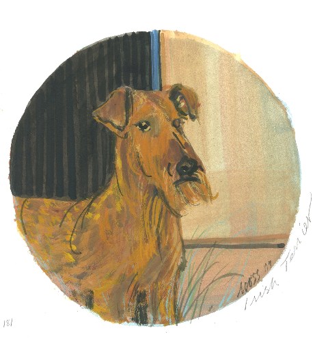 Irish Terrier Original Watercolor