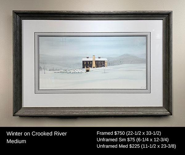 Winter on Crooked River, Medium Framed