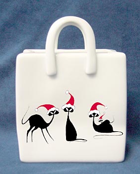 Santa Cats Porcelain Bag