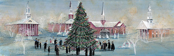 Christmas at Church Circle Gicle - Artist Proof