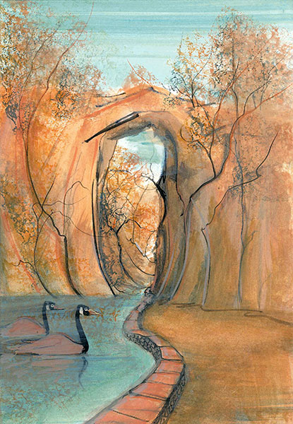 Fall Comes to Natural Bridge Gicle - Artist Proof