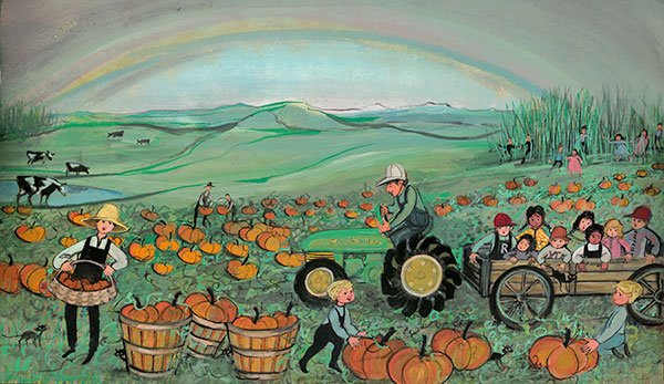 Fun in the Pumpkin Patch Gicle - Artist Proof