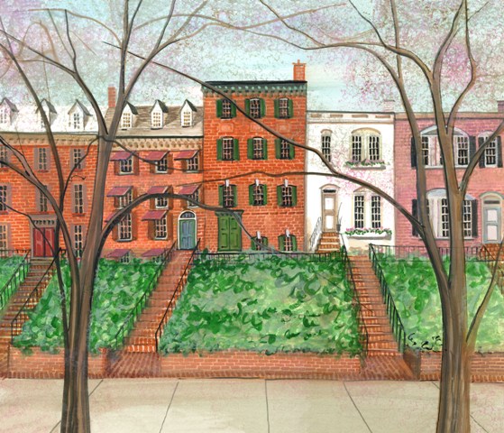 Georgetown Row Houses Gicle - Artist Proof