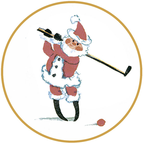 Ornament-Golfing Santa