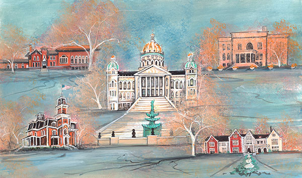 Historic Buildings of Des Moines Gicle - Artist Proof