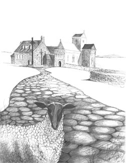 Iona Abbey, Scotland - Artist Proof
