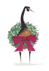 Moss Christmas Goose - Artist Proof