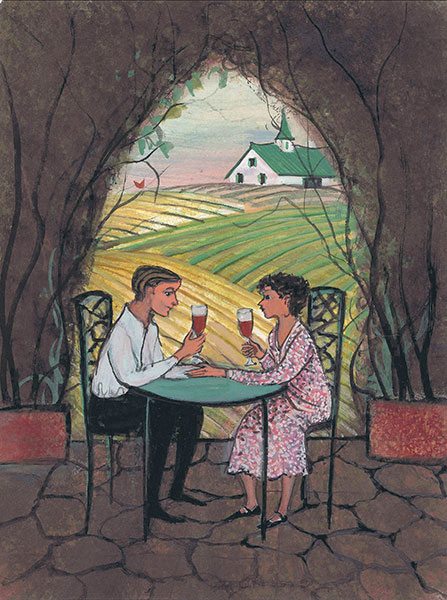 Romance at the Vineyard Gicle - Artist Proof