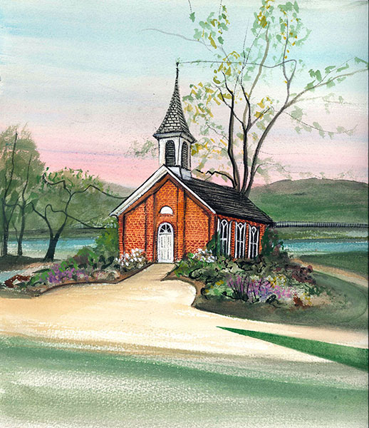 Springtime at the Chapel Gicle - Artist Proof
