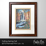 Falling Spring Falls Framed