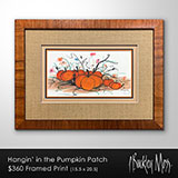 Hanging in the Pumpkin Patch Framed